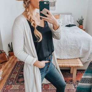 White GAP Maternity Cardigan